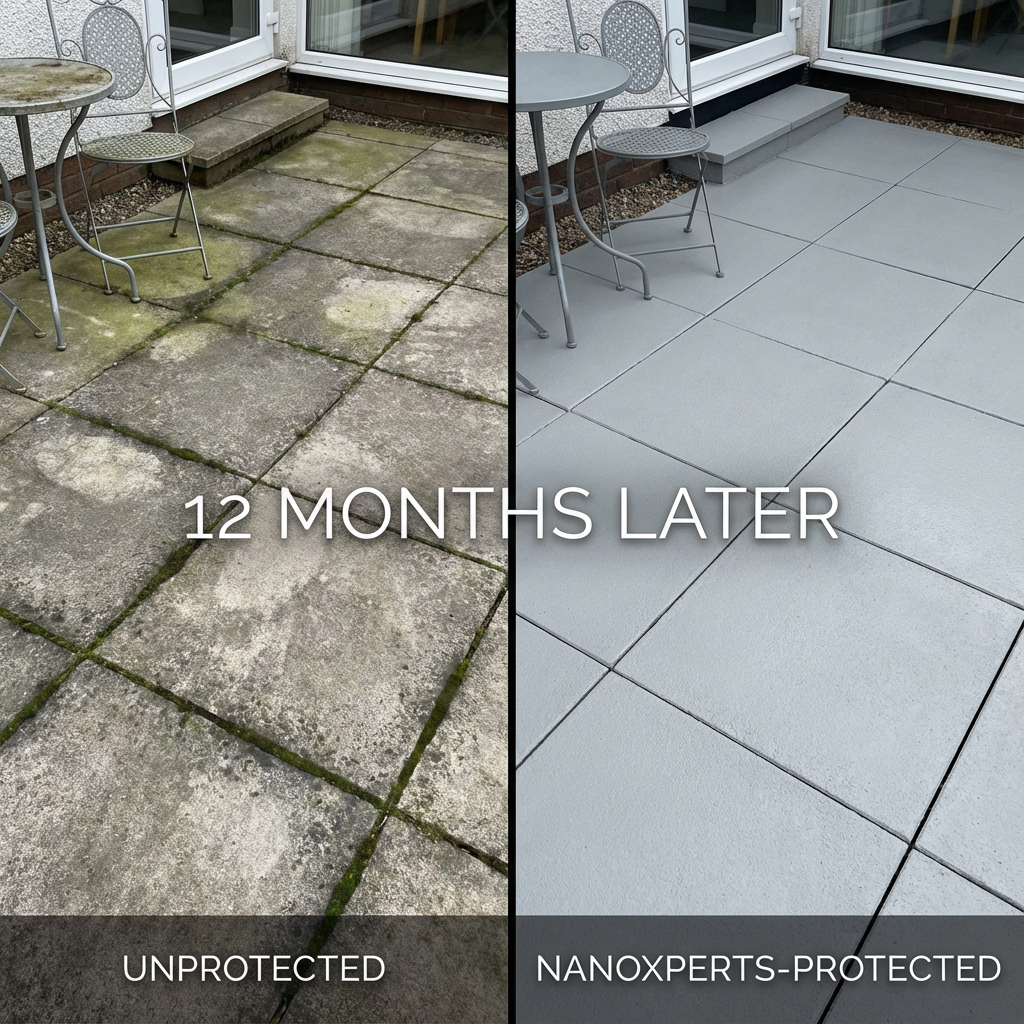 patio sealing direcct comparison after 12 months