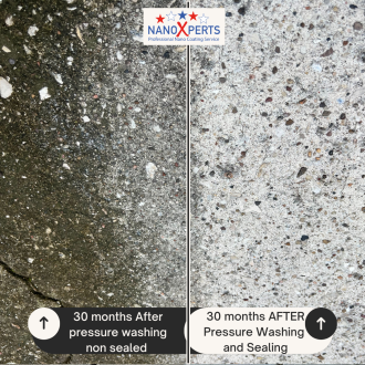 nanoxperts before and after 30 months sealing patio